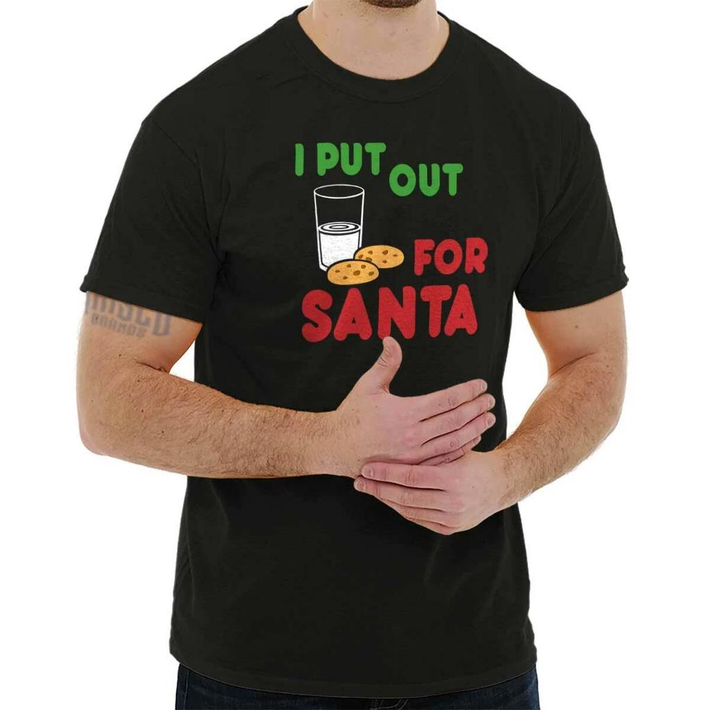 Put Out For Santa Claus Christmas Xmas Gift Womens Short Sleeve Crewneck Tee