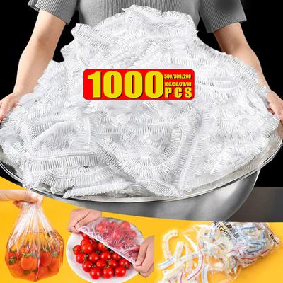 1000/500/300/200/100/50/20/10 шт. многоразовые прочные крышки для хранения продуктов для мисок, эластичные крышки для тарелок, вакуумные пакеты для кухонной еды, свежее уплотнение