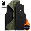 PLAYBOY Мужская двусторонняя теплая жилетка с множеством карманов