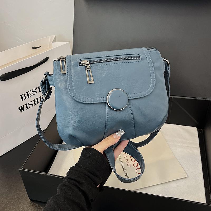 Женская маленькая квадратная сумка через плечо из мягкой кожи с отделениями для мамы