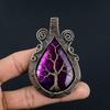 Purple Flash Labradorite Jewelry, 999 Copper Wire Wrapped Pendant Handmade Gemstone Jewelry, Gifts For Wife Brand New Pendant