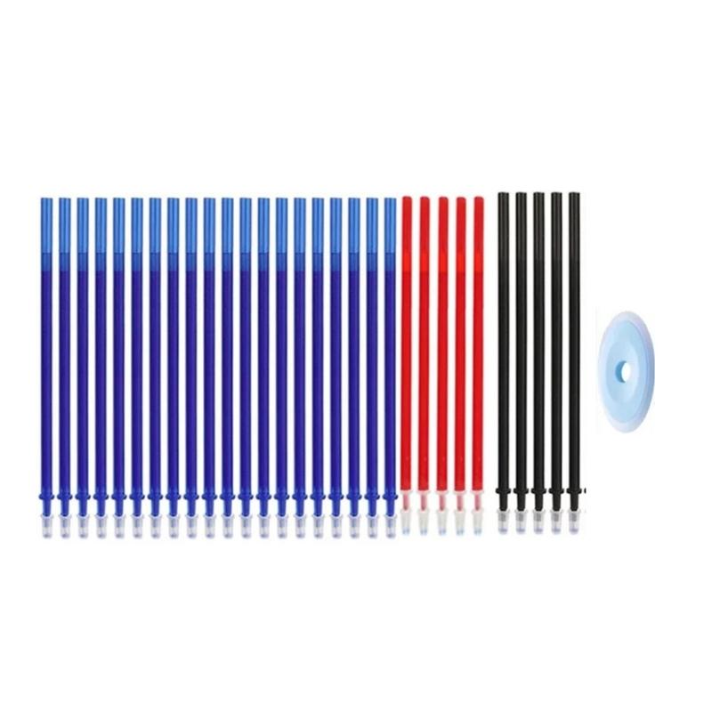 Набор из 30/45 штук стираемых стержней с ластиком, цветные гелевые стержни, тонкий наконечник 0,5 мм для школьных и офисных принадлежностей