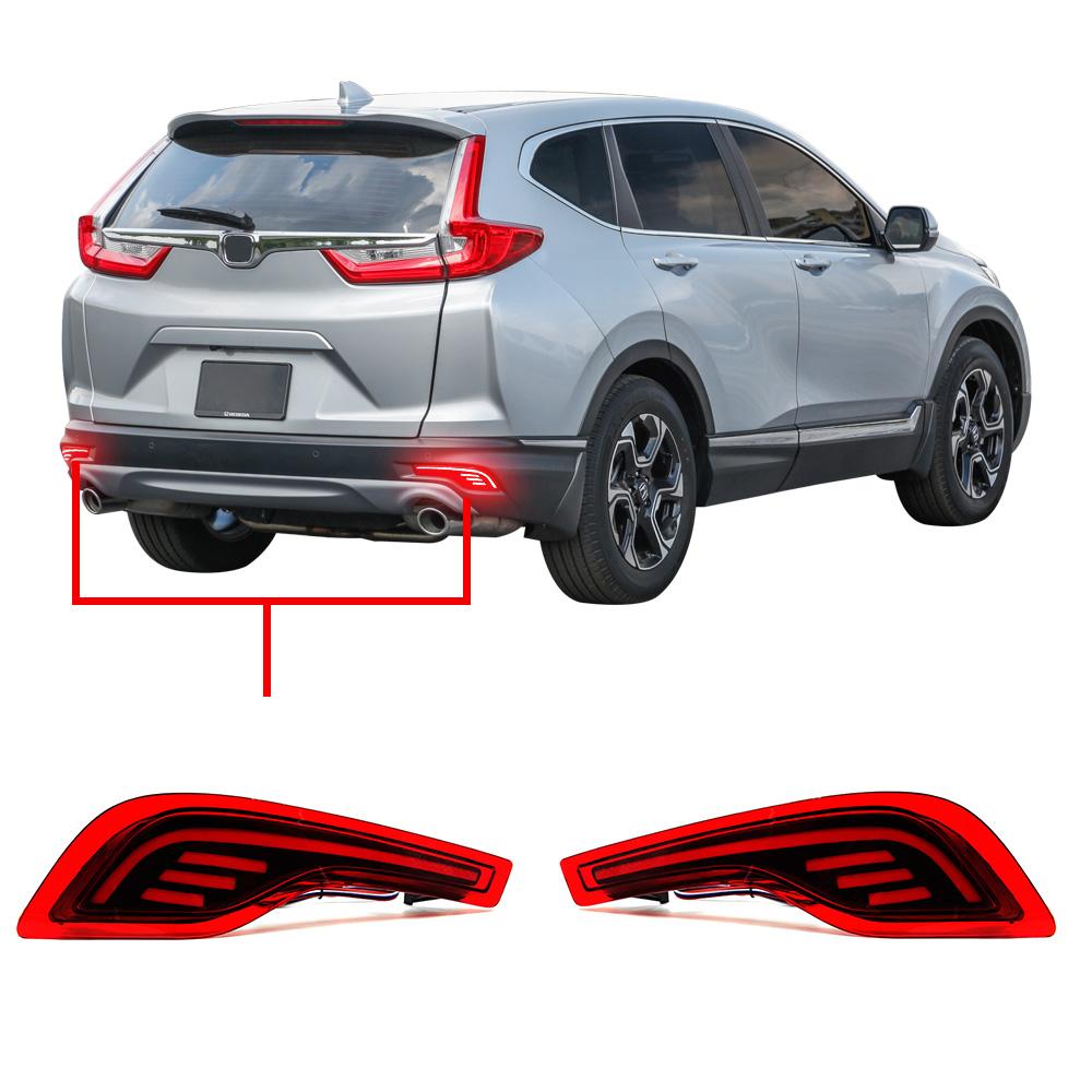For HONDA CRV 2018 2019 2020 2022 Rear Bump Light Left Right Tail Brake Stop Lamp DRL Reflector Lights Assembly