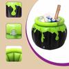 Halloween Inflatable Cauldron Ice Bucket Cooler Spooky Decor Beverage Holder for BBQ Indoor Outdoor