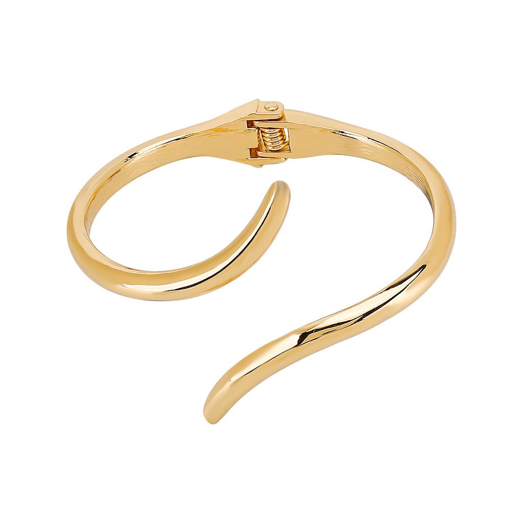 DIEZI Преувеличенные Простые Геометрические Манжеты Пружинные Браслеты Мода Панк Золотой Серебряный Цвет Тяжелый Металл Браслет Для Женщин Мужчин Ювелирные Изделия