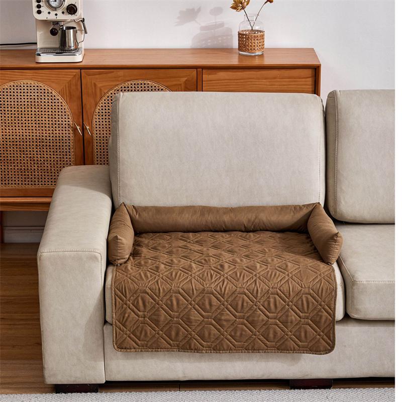 Коврик для кровати для собак, кошек, домашних животных, спальные кровати с подушкой для маленьких и средних собак, теплое гнездо, стеганый плед, успокаивающий коврик для кровати для собак, съемный