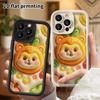 Phone Case: 2D flat design, suitable for iPhone 18 17 16 15 14 13 Pro protective case, little orange-headed lion, perfect Christmas and Halloween holi