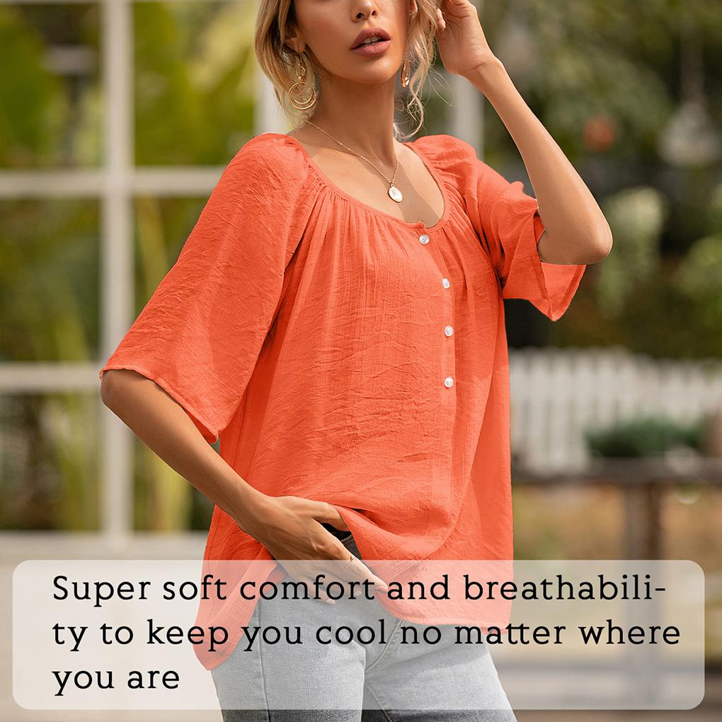 Женская блузка с коротким рукавом летний повседневный топ
