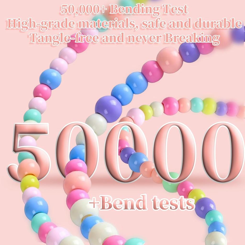 Color beaded two-in-one multi-port charging cable USB to USB-C Lightning is suitable for mobile phone charging cable PVC material