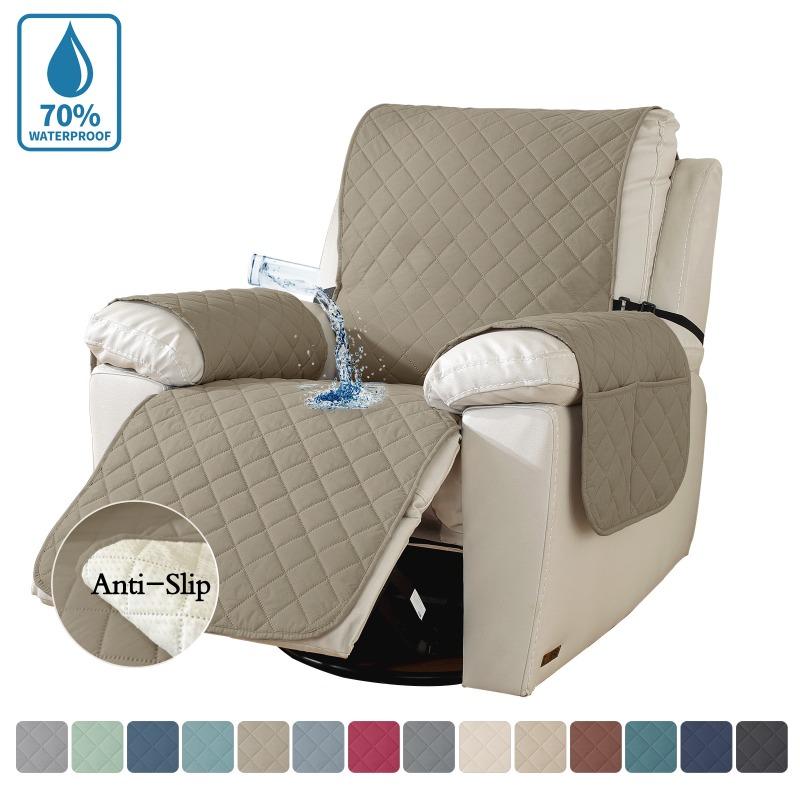 Elastic Waterproof Single Sofa Slipcover Non-Slip Stain-Resistant Pet-Friendly Universal Simple Sofa Protector Living Room Decor