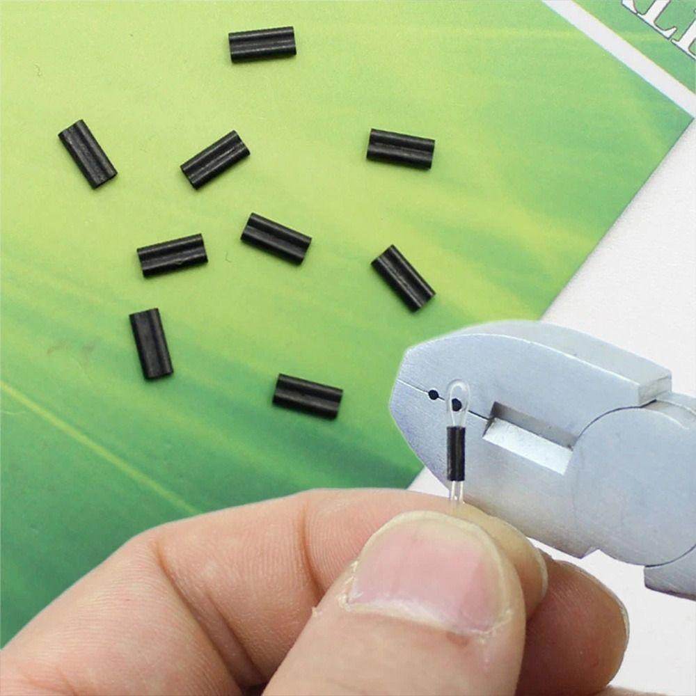 0.6mm 0.7mm Oval Fishing Wire Tube Wire Crimp Connector Double Aluminum Tube Line Crimping Sleeves