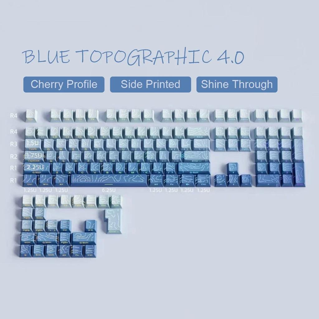 Xiaomi 2026 Клавиши с боковым свечением и градиентом Line Cherry Profile PBT Пользовательские клавиши для 60% 65% 75% 96% 98% 100% Механической клавиатуры