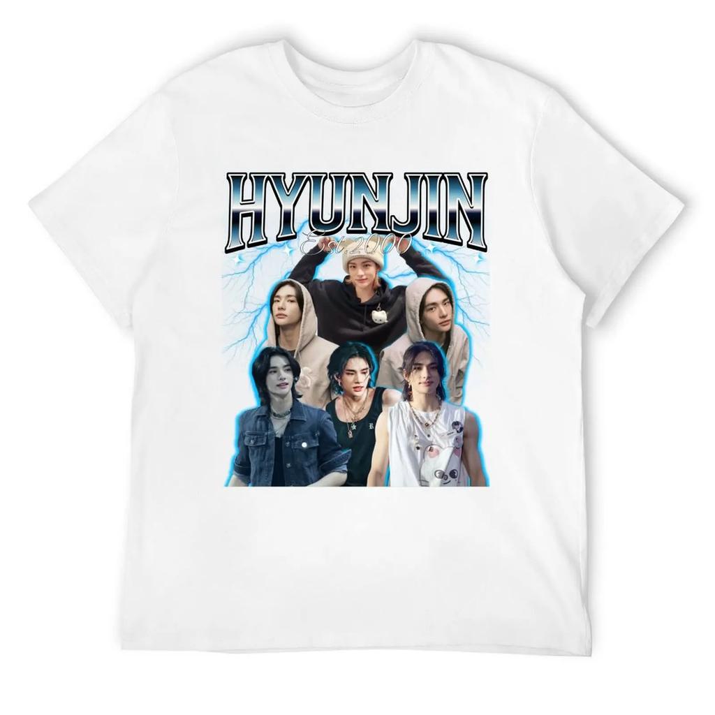 Футболка Hyunjin 90S Custom Design Your Own Summer Clothes Funny T Shirts Men