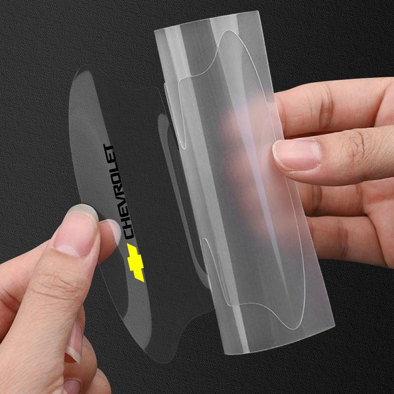 8 шт. Прозрачная накладка на ручку двери автомобиля Защитная наклейка от царапин Для Chevrolet Cruze Equinox Captiva Trax Malibu Tahoe Impala Sonic