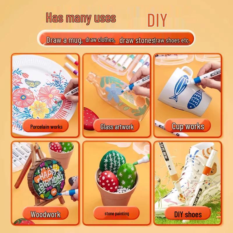 Акриловые маркеры 0,01 для детей: Непрозрачный, многослойный художественный набор для учеников начальной школы.