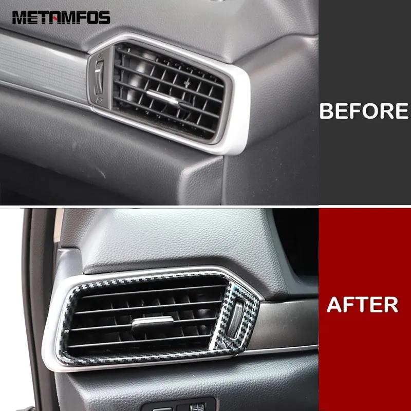 Front Air Condition Vent Outlet Cover Molding Trim For Honda Accord 2018 Carbon Fiber Interior Accessories