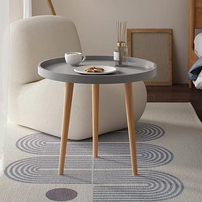 Nordic Simple Modern Coffee Table, Solid Wood Legs, for Living Room, Bedroom, or Bedside Side Table
