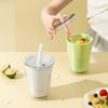 Leakproof Double-layer Straw Cup Sealed Drinking Bottle Plastic Water Bottle  Children Adult