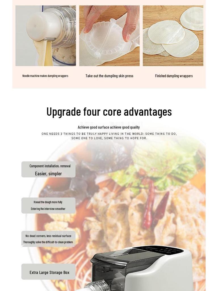 Automatic Electric Noodle Press & Dough Mixer for Household Use – Multifunctional Noodle and Dumpling Skin Machine