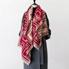 Simple Style Large Grid Temperament Double-sided Imitation Cashmere Scarf Winter High-end Warm Shawl