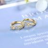 Серебро 925 пробы Темперамент Синяя сосна Циркон Бриллиант Круглая серьга-кольцо Подарок на день рождения, годовщину
