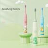 Sonic Electric Toothbrush Cartoon for Children Kids Smart Rechargeable Soft Hair IPX7 Automatic With Cleaning Replacement Heads