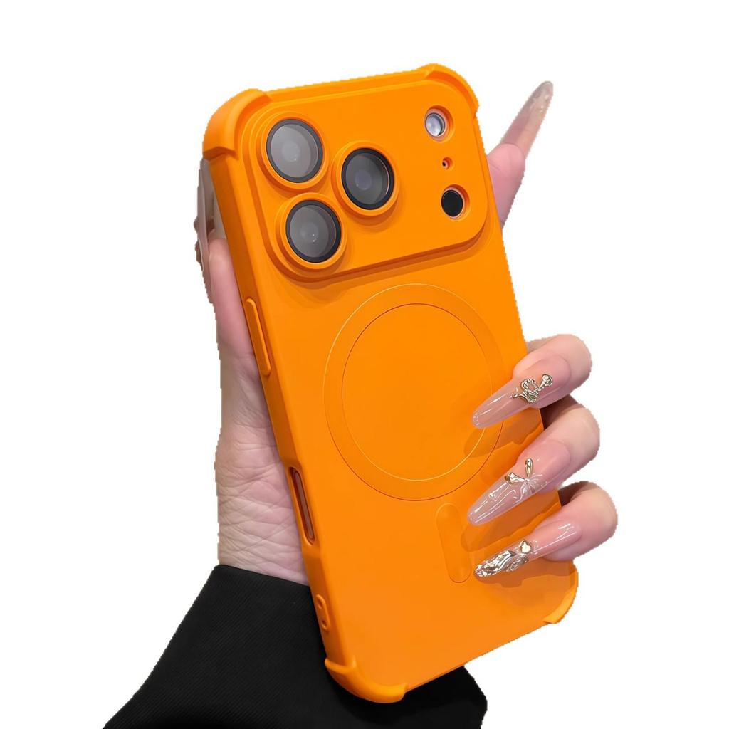 Магнитный чехол с покрытием Soft-Touch, защитой от падений и пленкой для камеры для iPhone 17 Pro Max