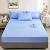 1 Set Mattress Cover Comfortable Simmon Solid Color Non-slip Dustproof Sheet Bed Cover Home Furnishing