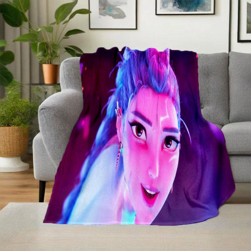 Neon Lights Fantasy Hair Accessory SetBlanket Lightweight Flannel Throw Blanket for Sofa, Bed, Travel, Camping, Livingroom, Office, Couch, C