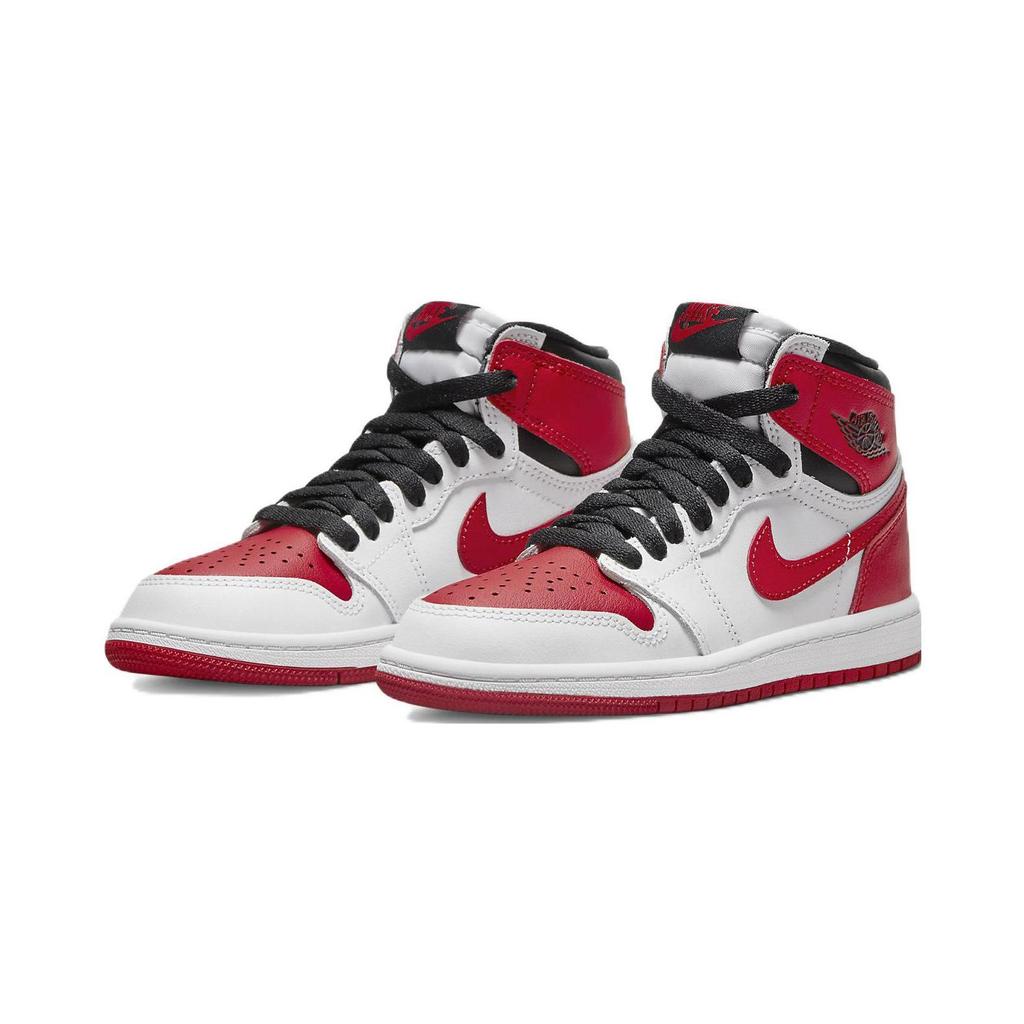 Детские кроссовки Air Jordan 1 Retro High OG PS Heritage Red White University-Red AQ2664-161