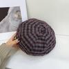 Plaid Beret Women's Spring New Versatile Atmosphere Shows the Face Small Painter Hat