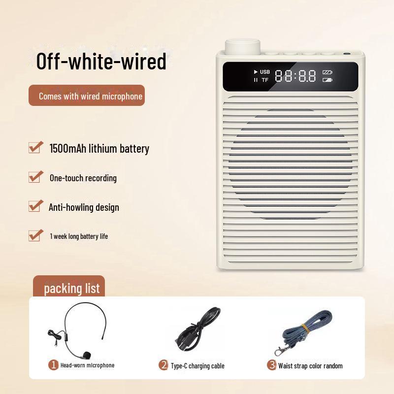 Портативная беспроводная колонка Little Bee с петличным микрофоном для учителей и танцевальных мероприятий