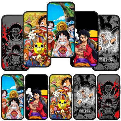 Чехол для телефона Samsung Galaxy S24 S23 iPhone 15 14 Xiaomi Redmi Note 13 12 11 8 10 9 Pro Max X XR OPPO A15 Huawei Anime Luffy Gear 5 One Piece Cover