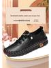 Hand-Stitched Women's Flat Shoes with Soft Beef Tendon Sole for Autumn and Winter Casual Wear