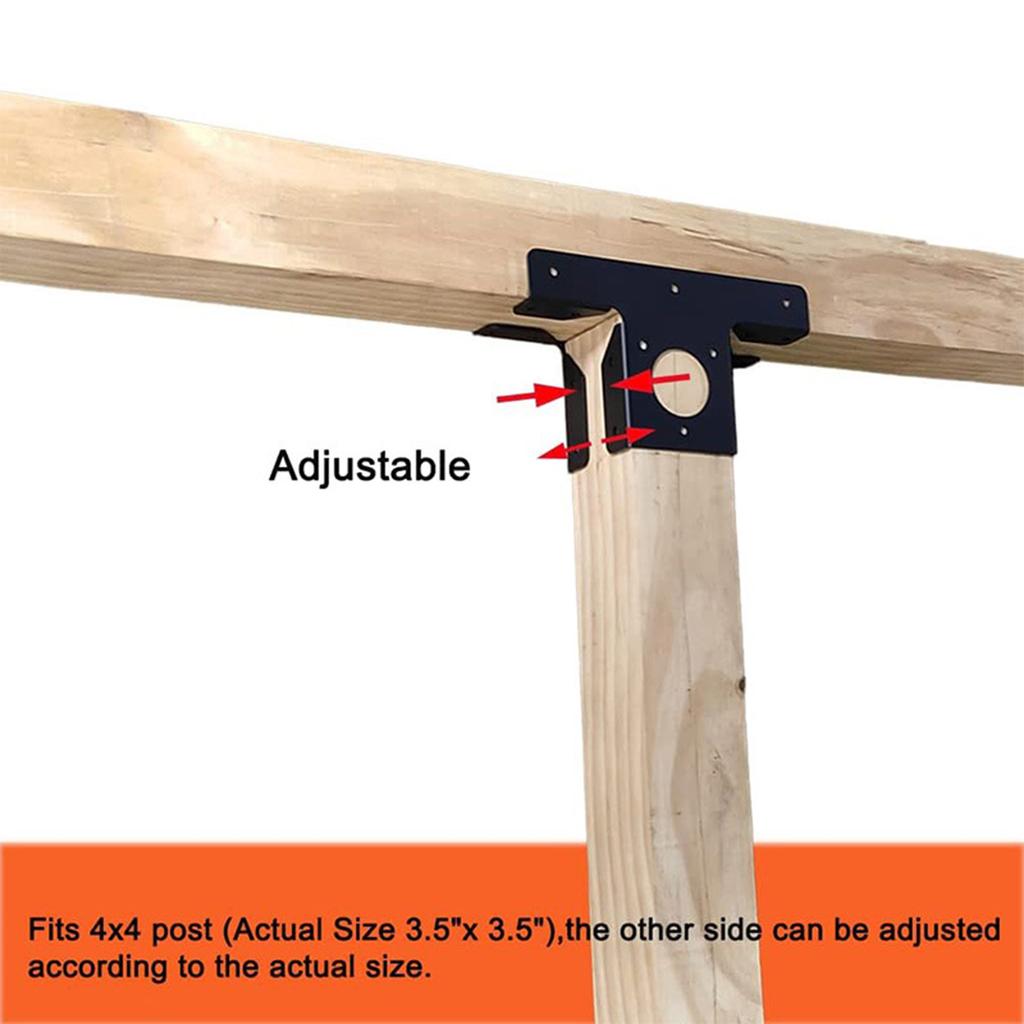 Сверхпрочные угловые кронштейны для перголы, удлинительные, для деревянных столбов, металлический Т-образный кронштейн, фурнитура, 3-сторонний кронштейн под прямым углом