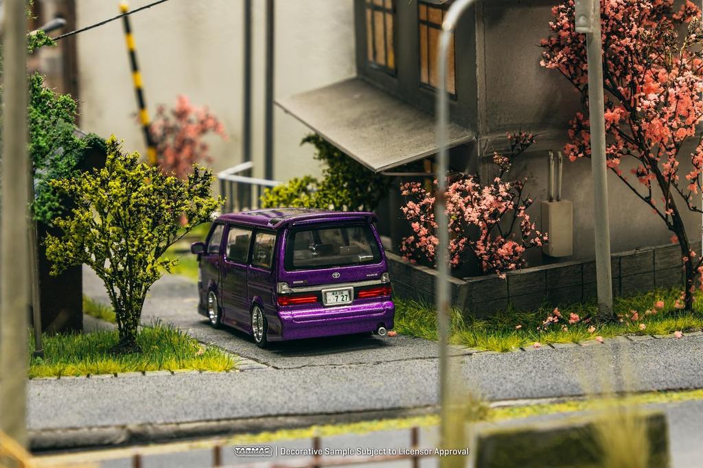 TARMACWORKS 164 Toyota Hiace Wagon Кастомный Фиолетовый Готовая Модель T64R-078-PU