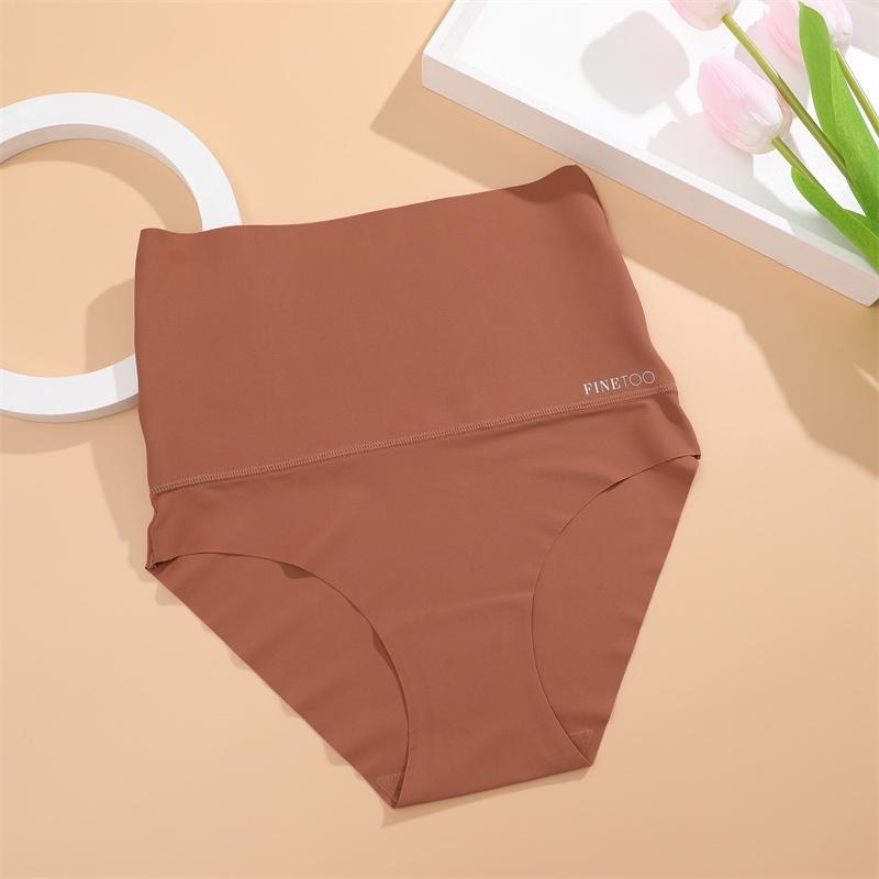 FINETOO Бесшовные трусики для женщин с высокой талией, антибактериальное нижнее белье, корректирующее белье, трусики