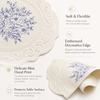 Silicone Carved Placemat Retro Pattern Table Mat Floral Placemat Dining Table Kitchen Coffee Mat Tableware Mat Waterproof