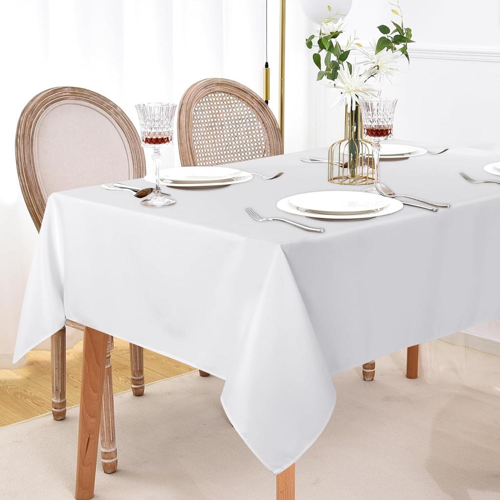 Rectangular Polyester Thicken Tablecloth Anti-Stain Anti-Wrinkle Table Cover,for Kitchen Dinner Party Wedding Buffet Feast Decor