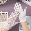 Summer Lace Non Slip All Finger Touchscreen Sunscreen Gloves for Riding Outdoor Driving Anti Ultraviolet Ice Silk Gloves