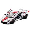 1/22 Mclaren P1 GTR Model Cars Toy Alloy Diecasting Sports Car 3 Door Can Be Opened Sound Light Pull Back Model Decoration Festival Gift