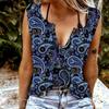 Женские майки, сексуальные летние топы без рукавов с v-образным вырезом, жилет с 3D-принтом в стиле ретро, ​​крутые легкие топы