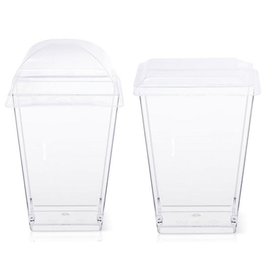 10Pcs Reusable Dessert Cups with Lids Clear Plastic Mousse Cups for Pudding Cheesecake Stackable Dessert Bowls for Parties Events