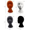 Женская стилизация Флокированная пенопластовая голова-манекен Держатель для парика Дисплей для головных уборов DIY