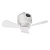 Small Ceiling Fan with Light ABS Quiet Rechargeable Portable Hanging Fan Light with Remote Control for Bedroom Outdoor Camping