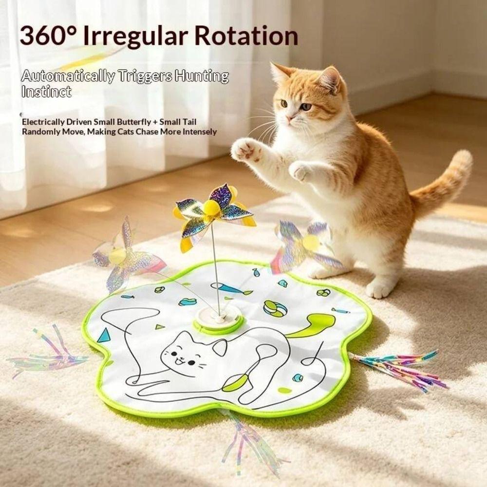 Relieve Boredom Smart Cat Toys with Butterfly Cat Teaser Tassel Tail Cat Toy Pet ToysIndoor Play