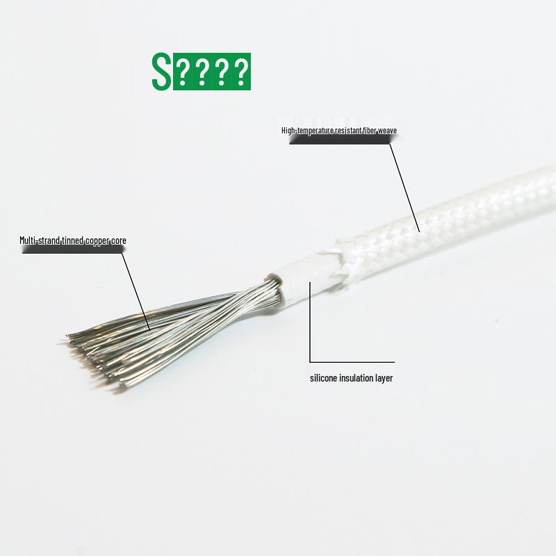 Temperature-Resistant Silicone Rubber Braided Wire: 0.5-6 sq mm, Fiberglass Insulated, Up to 150℃