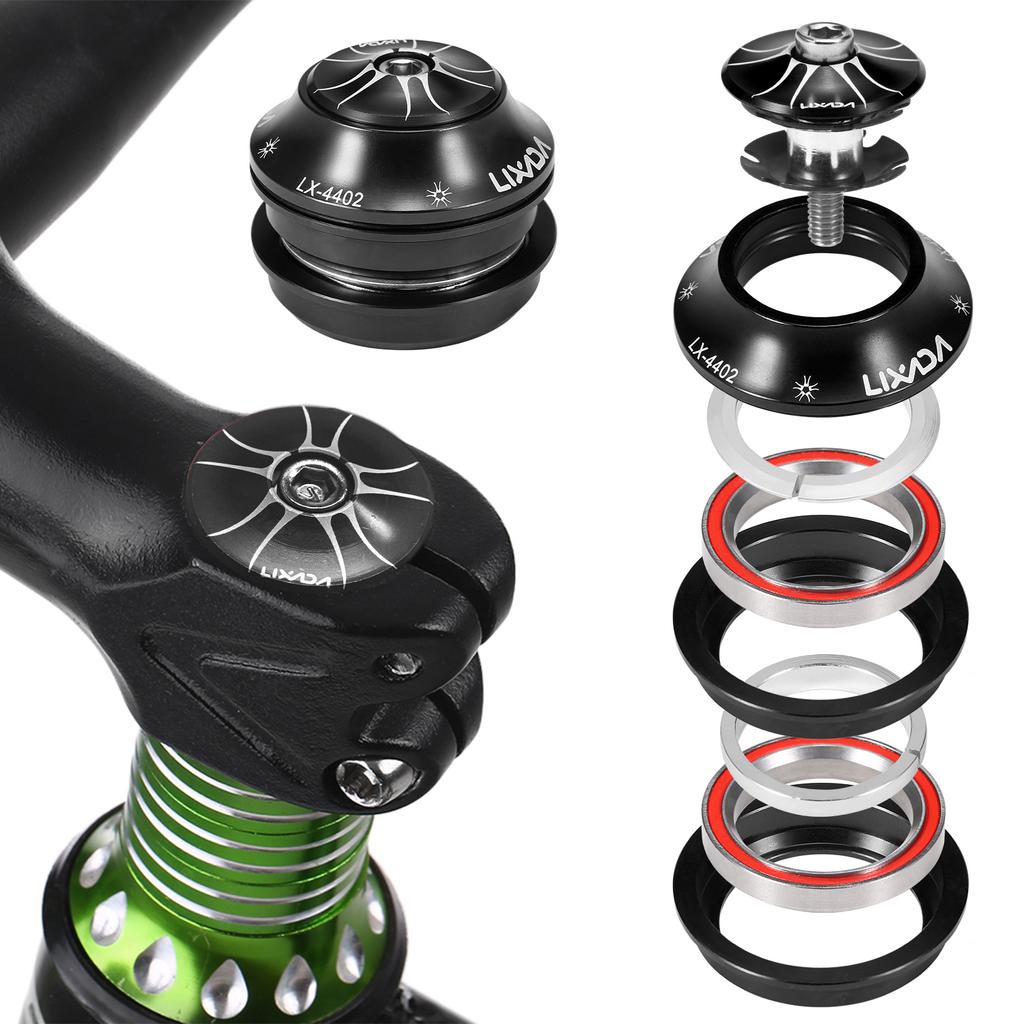 Lixada 44-44mm Bike Headset CNC High Precision Machining Aluminum Alloy Bike Headset Heavy Duty