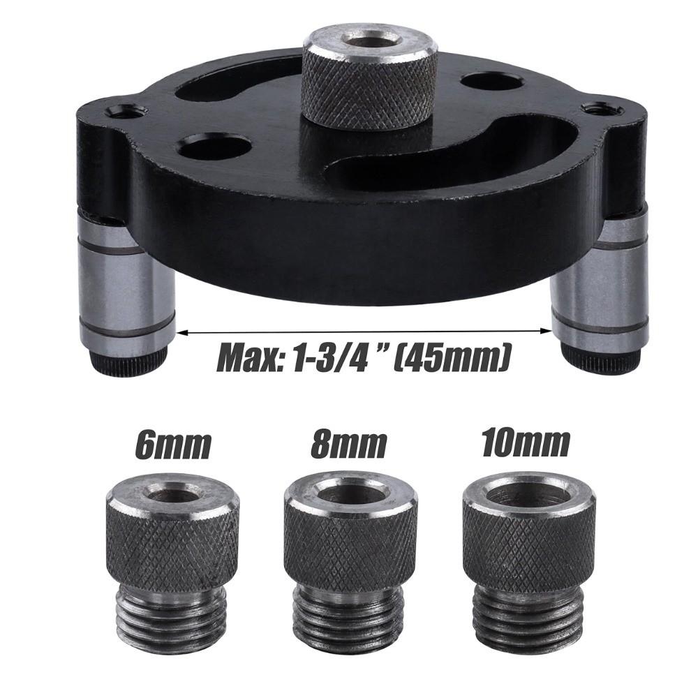 6mm 8mm 10mm Bushings Self Centering Doweling Jig Hole Puncher Locator For Woodworking