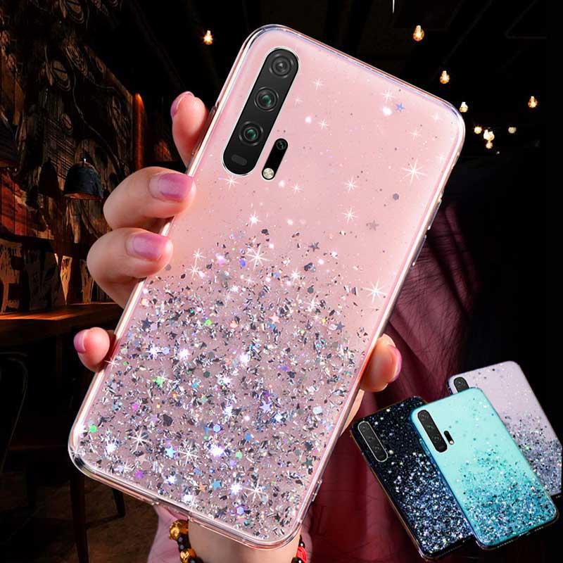 Для Huawei P40 Lite Чехол Блестящий Глиттерный Чехол Huawei P50 P40 P30 Pro P20 P10 P9 Lite Mate 40 30 20 Honor 50 10i 10 20i Pro Чехлы